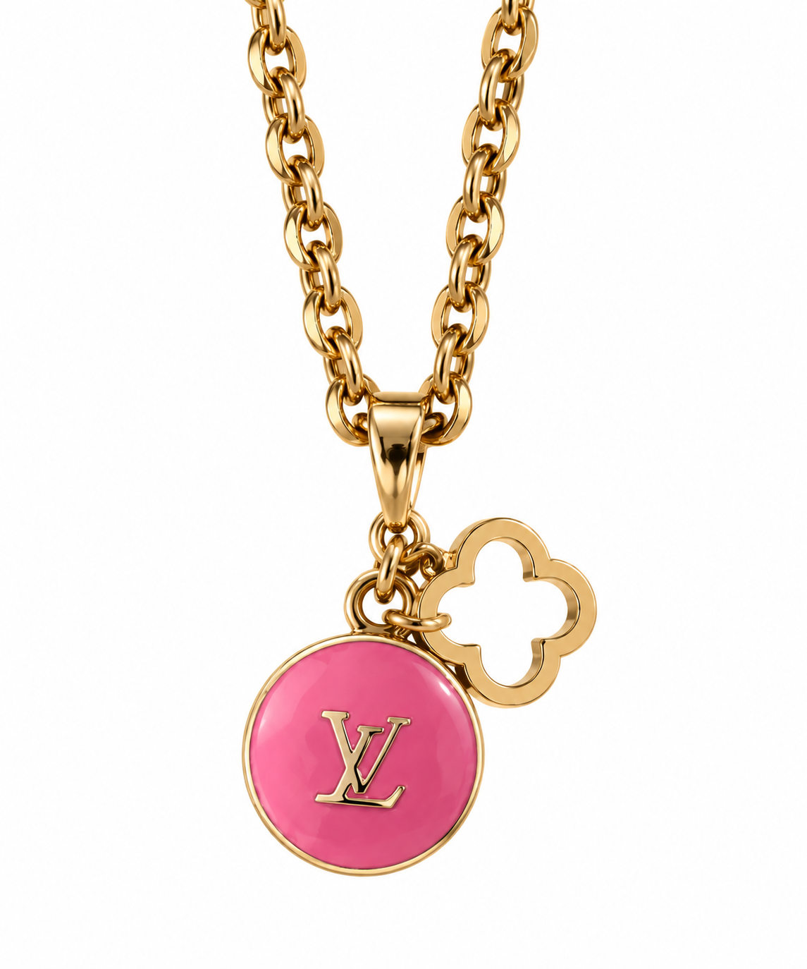 Luxury Reworked Round Logo Necklace